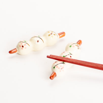 【清水焼】箸置き　しだれ桜 だんご KOTOPOTTER