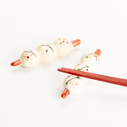 【清水焼】箸置き　しだれ桜 だんご KOTOPOTTER