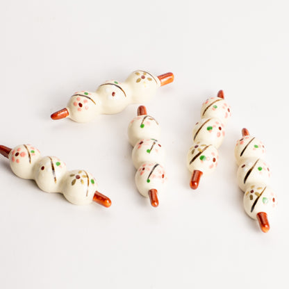 【清水焼】箸置き　しだれ桜 だんご KOTOPOTTER