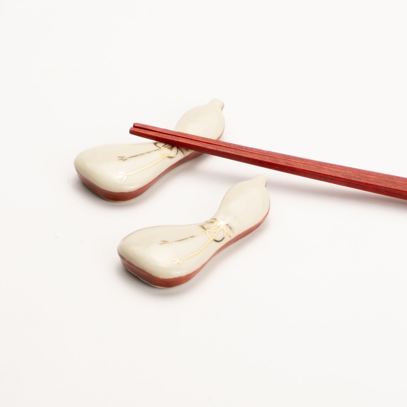 【清水焼】箸置き　ひょうたん 金結び KOTOPOTTER