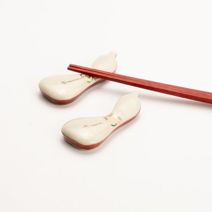 【清水焼】箸置き　ひょうたん 金結び KOTOPOTTER