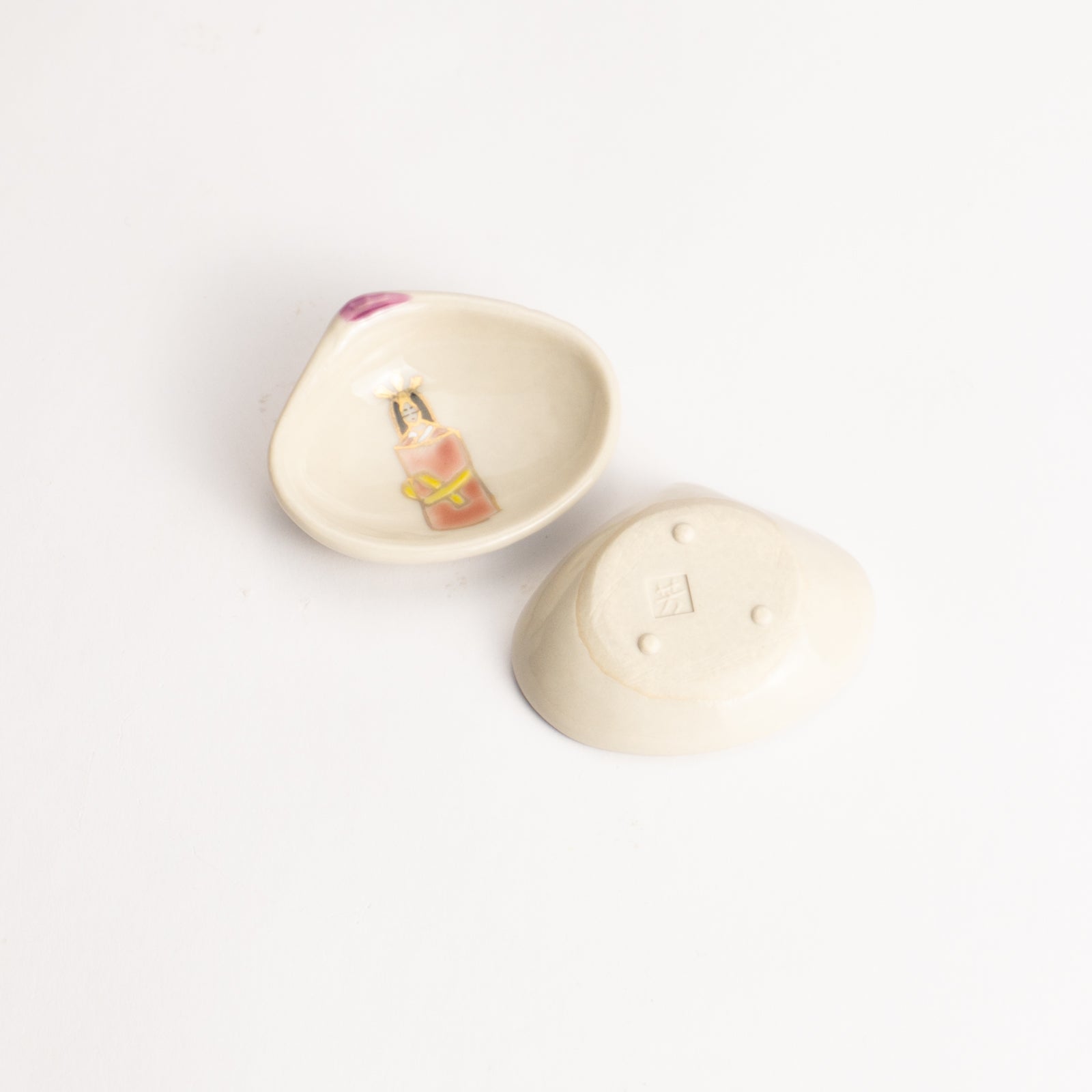 【清水焼】箸置き　貝型 お雛さま（ペア） KOTOPOTTER
