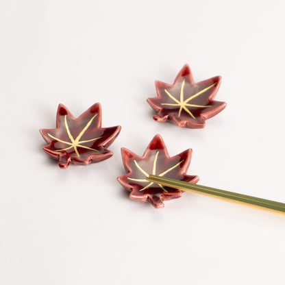 【清水焼】箸置き　紅葉 KOTOPOTTER