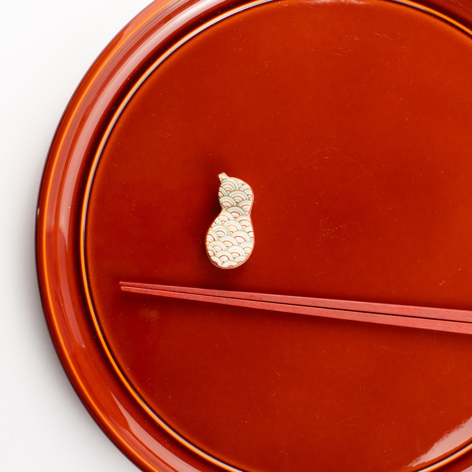 【清水焼】箸置き　ひょうたん青海波 KOTOPOTTER