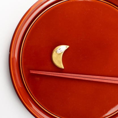 【清水焼】箸置き　金銀 月うさぎ KOTOPOTTER