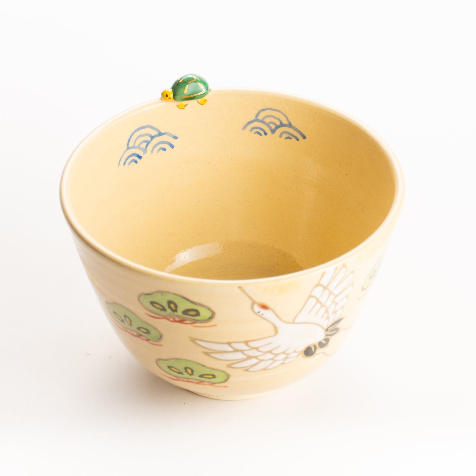 抹茶碗　鶴亀　峨山 KOTOPOTTER