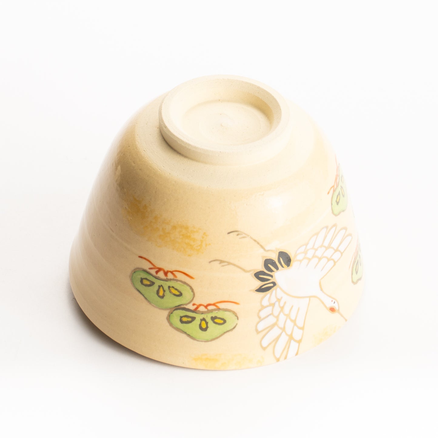 抹茶碗　鶴亀　峨山 KOTOPOTTER