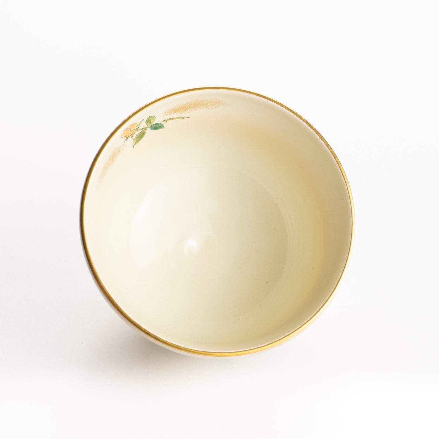 抹茶碗　黄色いバラ　陶楽 KOTOPOTTER