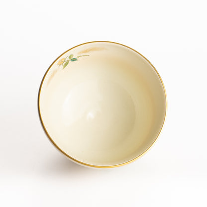 抹茶碗　黄色いバラ　陶楽 KOTOPOTTER