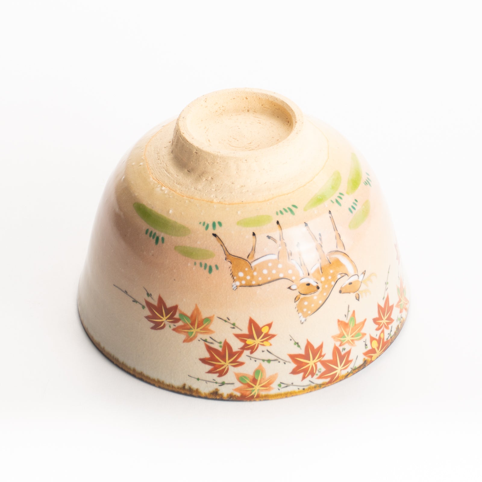 抹茶碗　紅葉に鹿　安徳 KOTOPOTTER