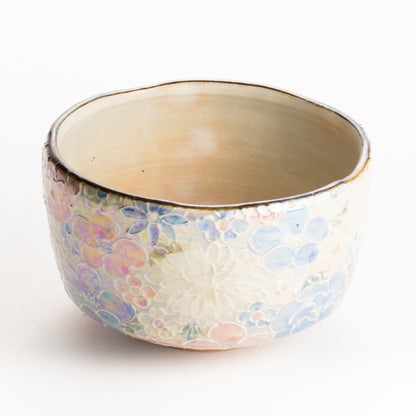 抹茶碗　ラスター彩"花詰"　俊山窯 KOTOPOTTER