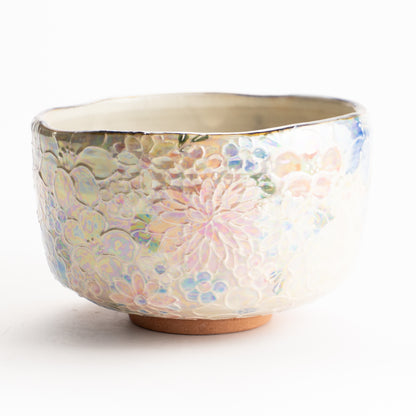 抹茶碗　ラスター彩"花詰"　俊山窯 KOTOPOTTER