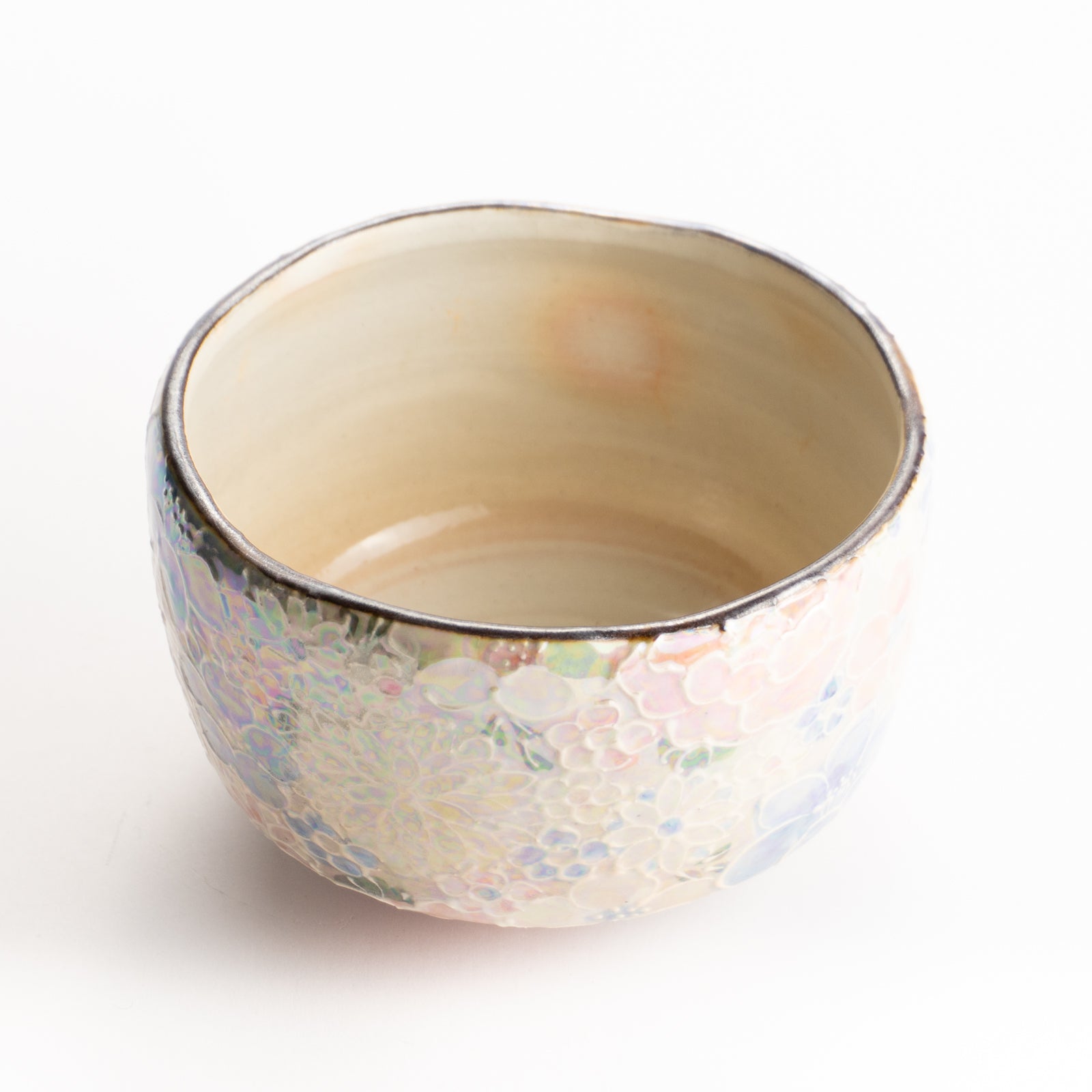抹茶碗　ラスター彩"花詰"　俊山窯 KOTOPOTTER