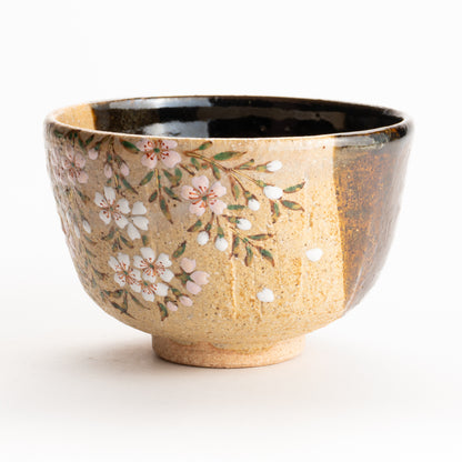 抹茶碗　掛分枝垂れ桜　良二 KOTOPOTTER