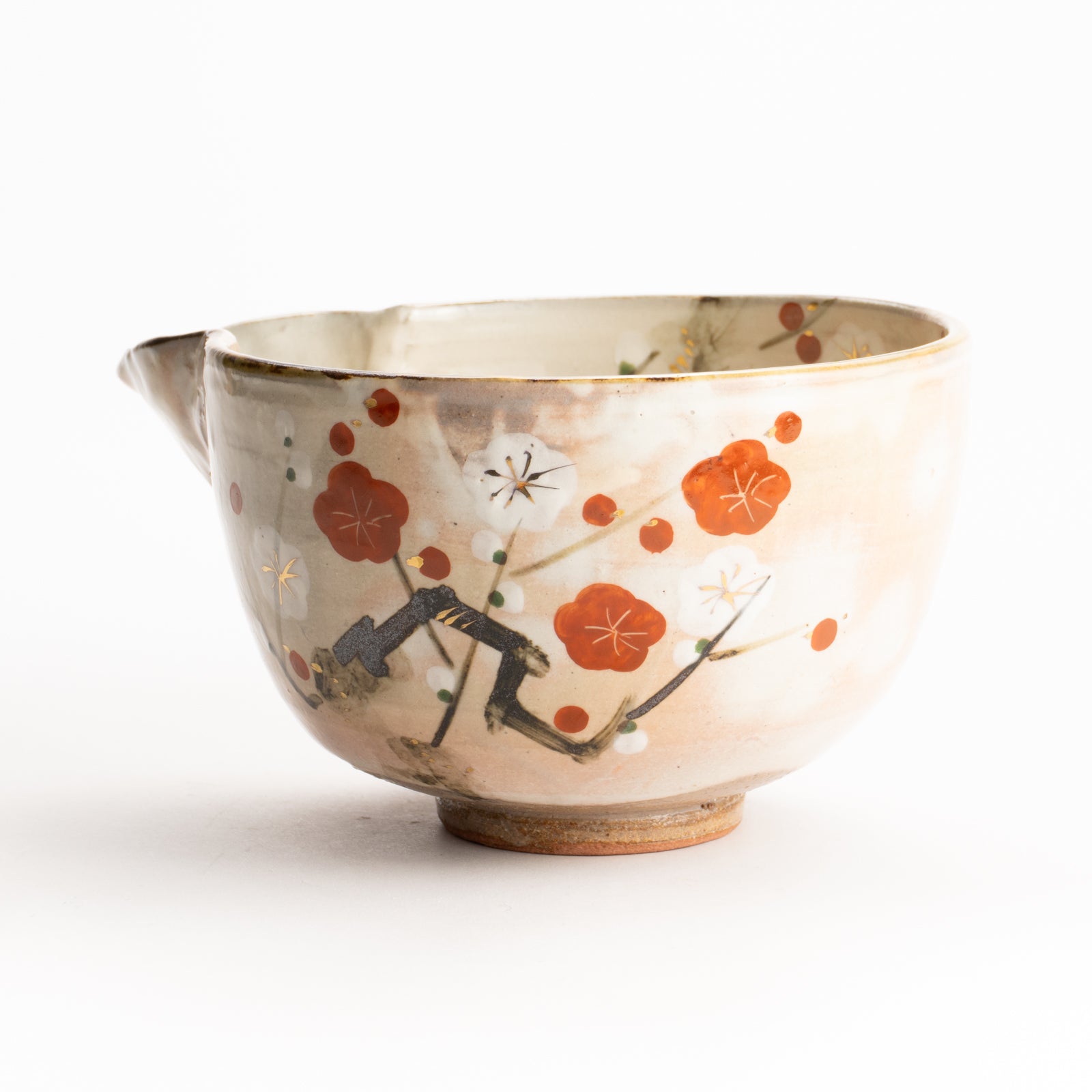 京都 清水焼】片口抹茶碗 梅絵 俊山窯｜コトポッター