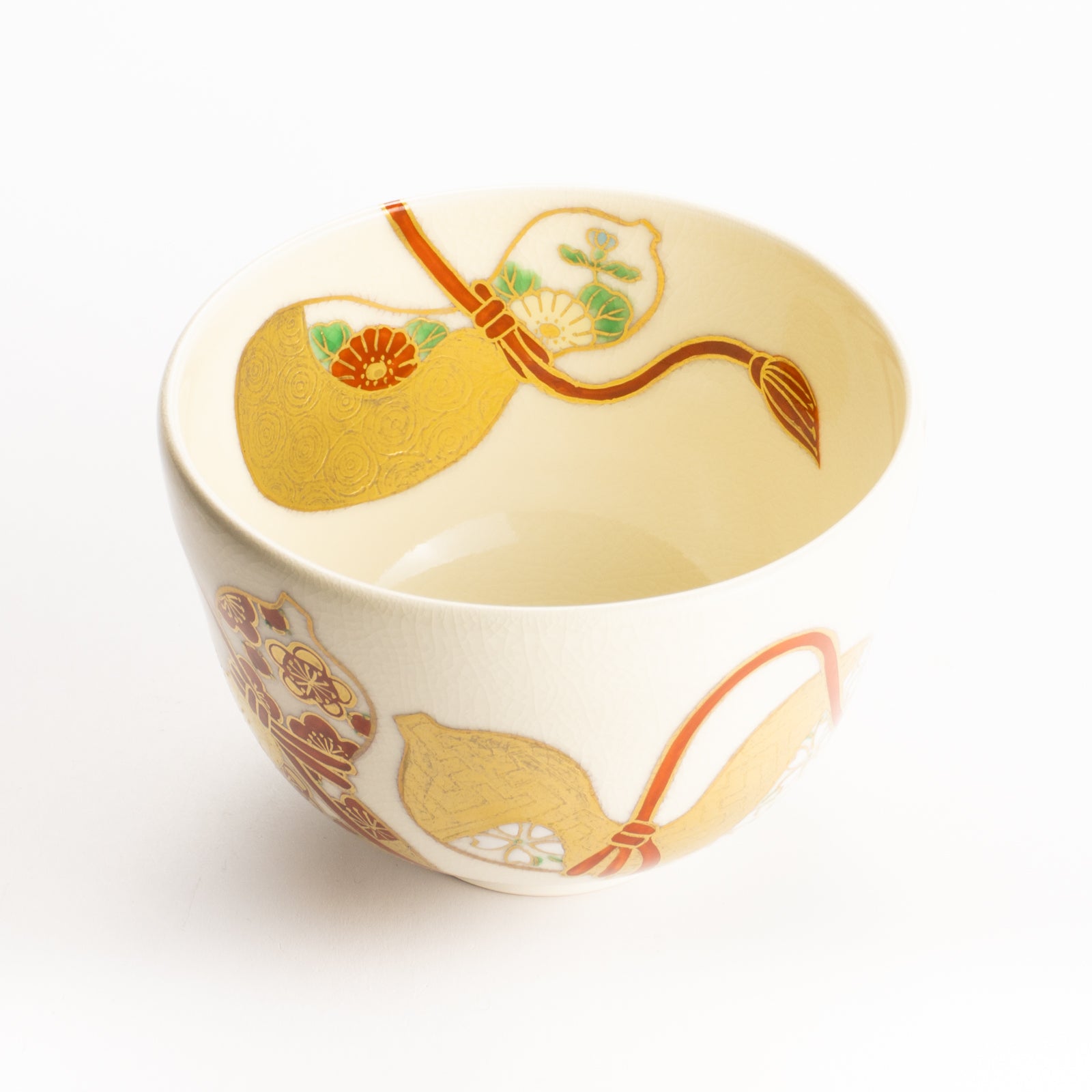 京都清水烧抹茶碗仁清写六葫芦｜陶乐｜KOTOPOTTER