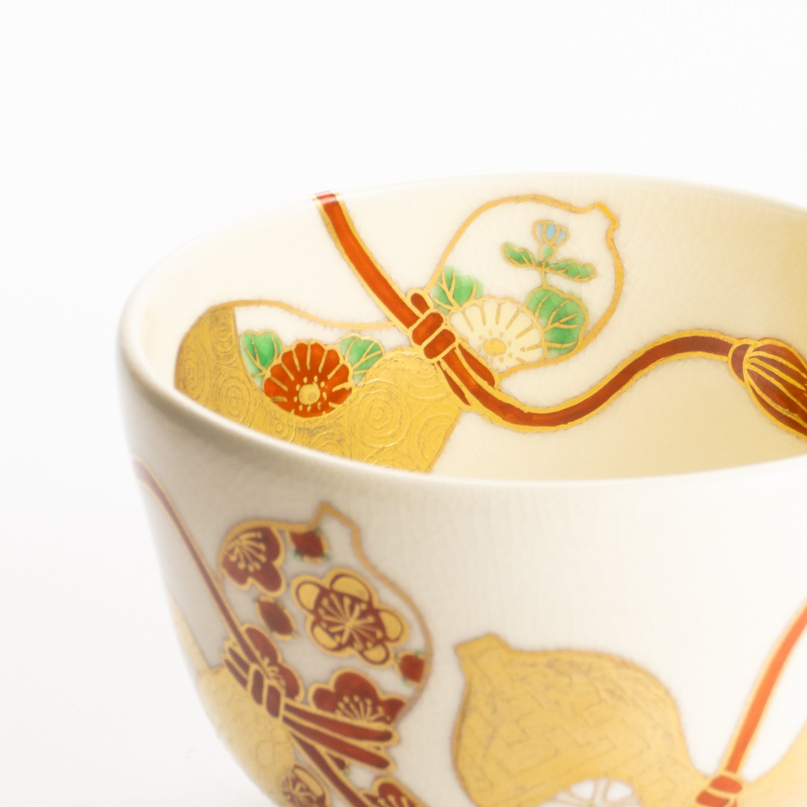 京都清水烧抹茶碗仁清写六葫芦｜陶乐｜KOTOPOTTER