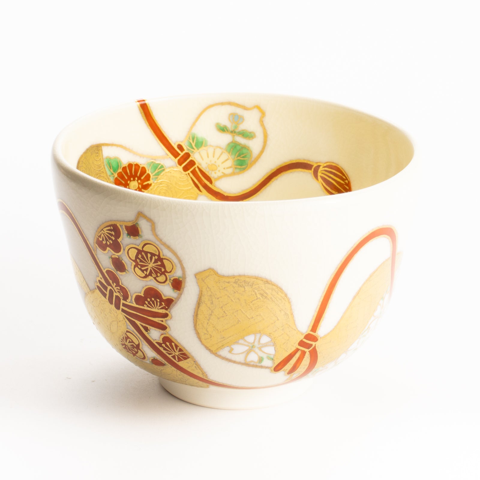 京都清水烧抹茶碗仁清写六葫芦｜陶乐｜KOTOPOTTER