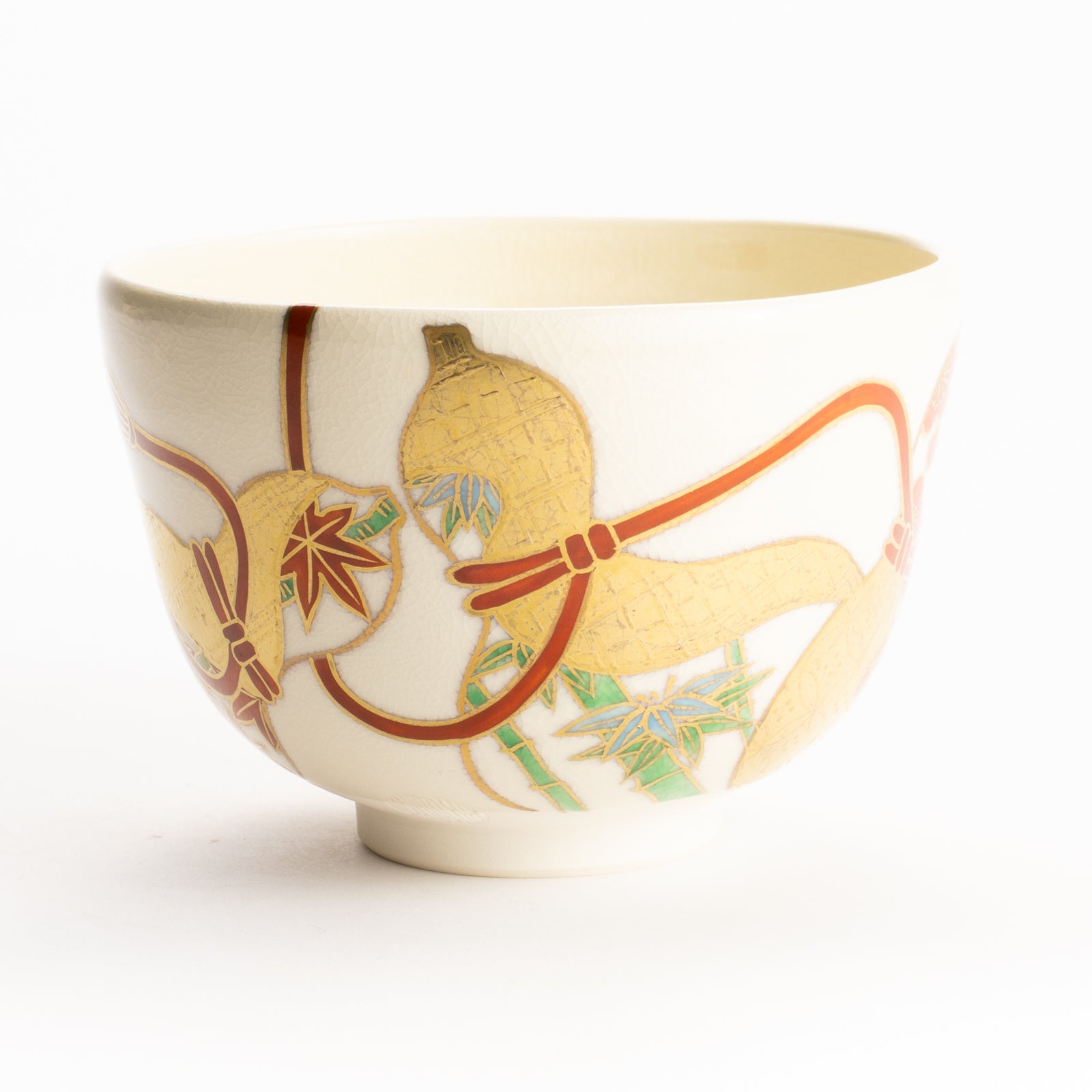 京都清水烧抹茶碗仁清写六葫芦｜陶乐｜KOTOPOTTER