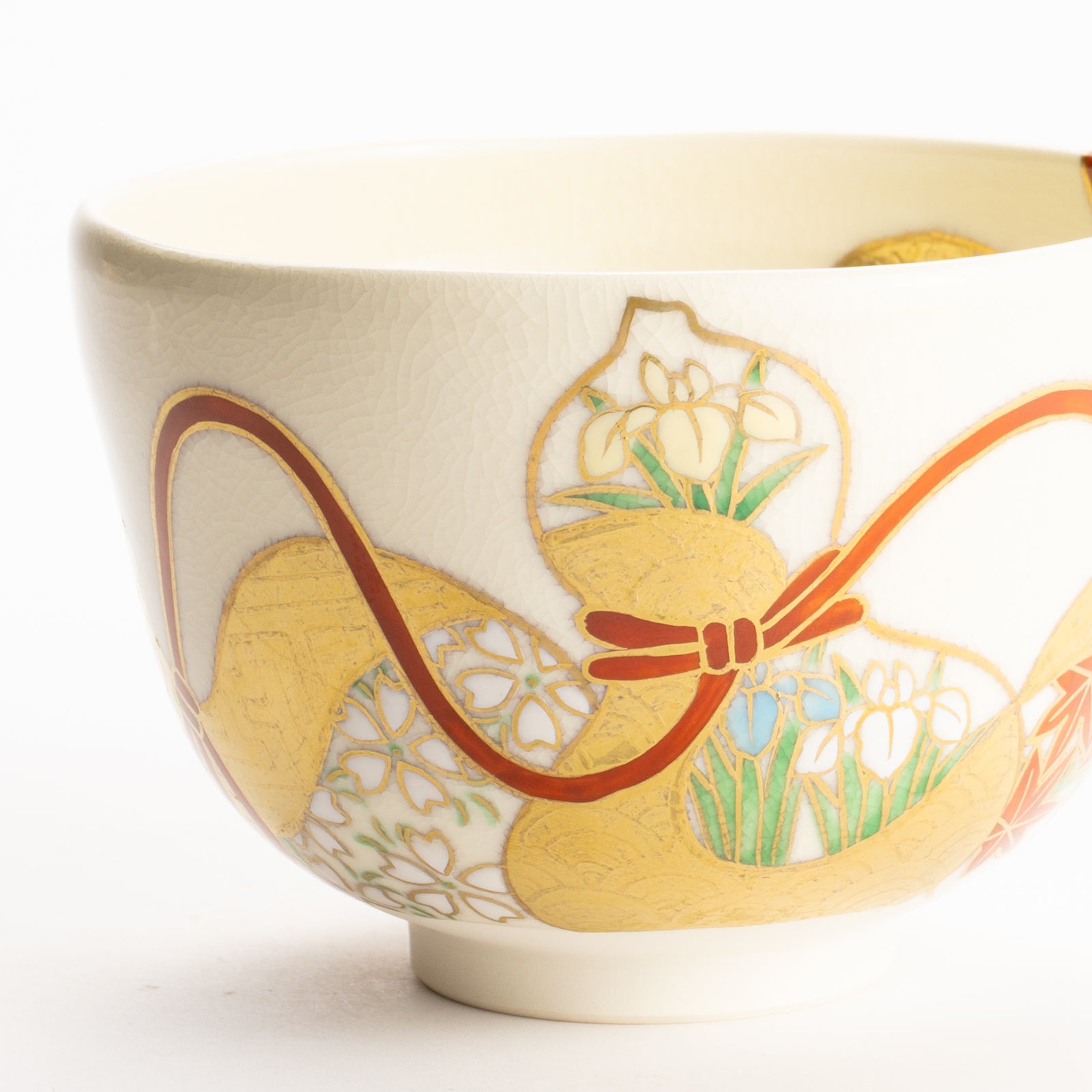 京都清水烧抹茶碗仁清写六葫芦｜陶乐｜KOTOPOTTER