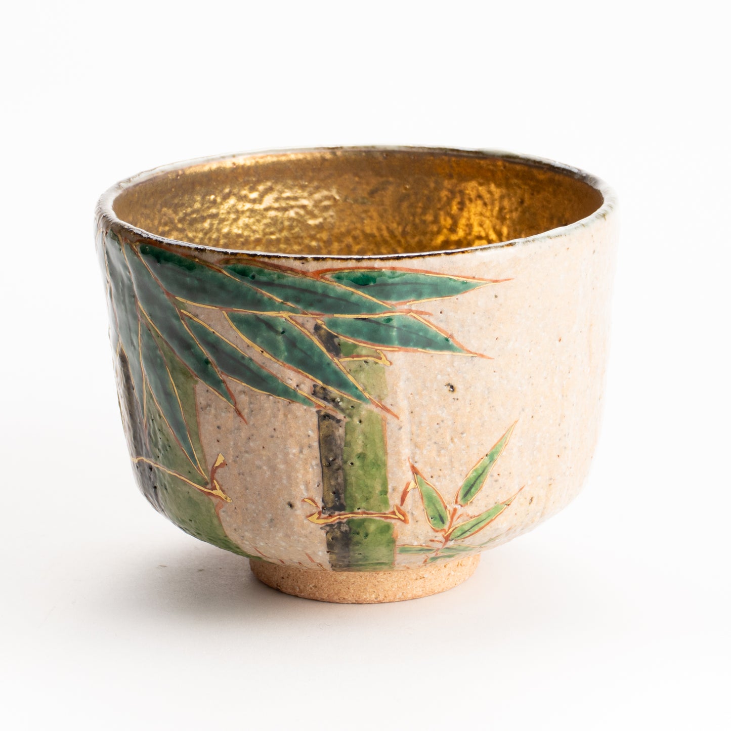 抹茶碗　灰釉内金"青竹"　良二 KOTOPOTTER