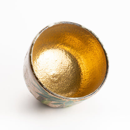 抹茶碗　灰釉内金"青竹"　良二 KOTOPOTTER