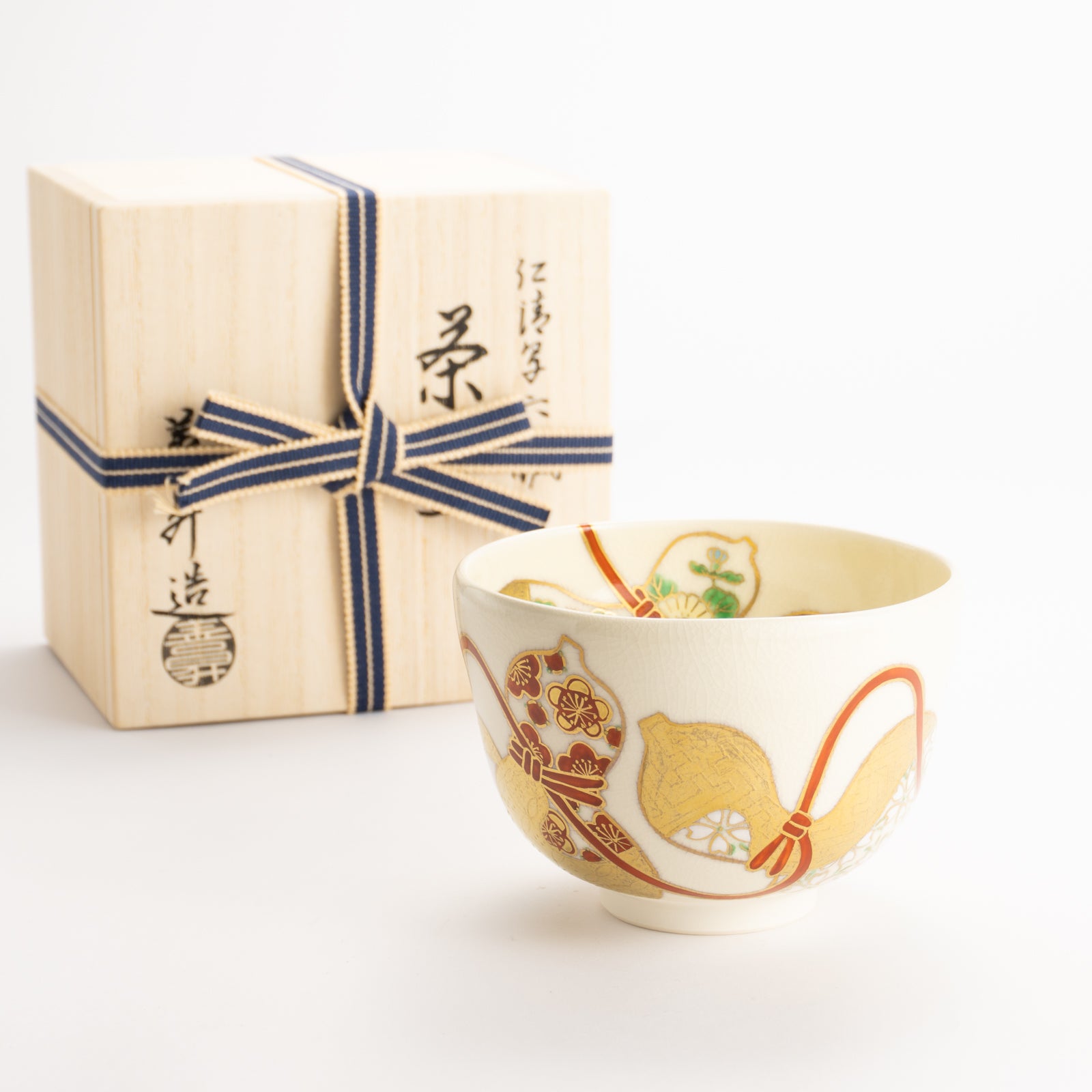 京都清水烧抹茶碗仁清写六葫芦｜陶乐｜KOTOPOTTER