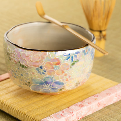 抹茶碗　ラスター彩"花詰"　俊山窯 KOTOPOTTER