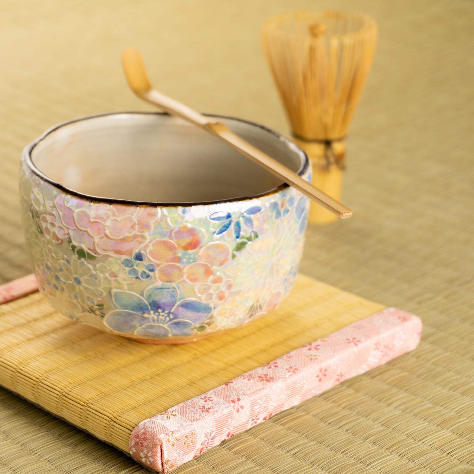 抹茶碗　ラスター彩"花詰"　俊山窯 KOTOPOTTER