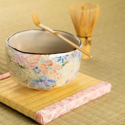 抹茶碗　ラスター彩"花詰"　俊山窯 KOTOPOTTER