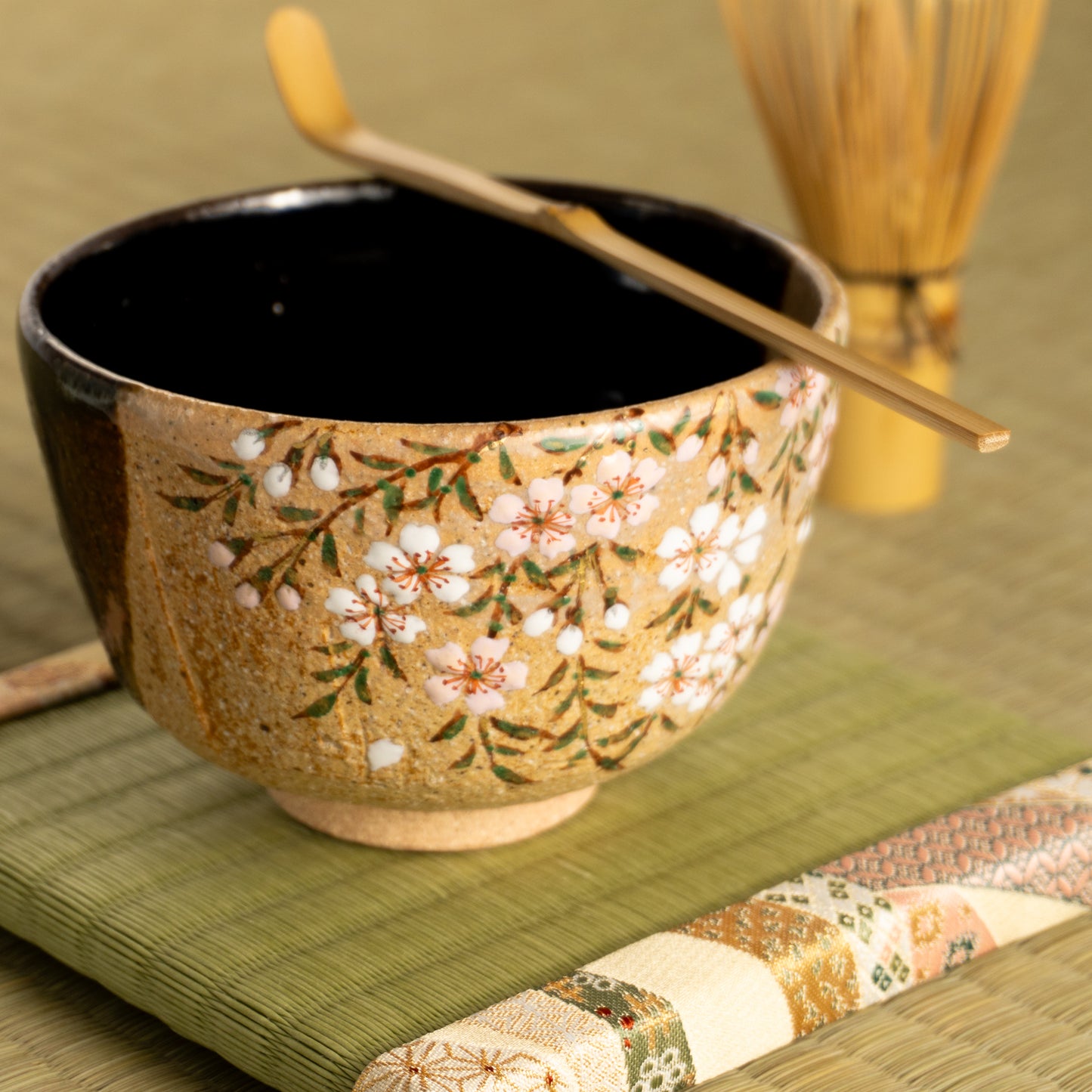 抹茶碗　掛分枝垂れ桜　良二 KOTOPOTTER