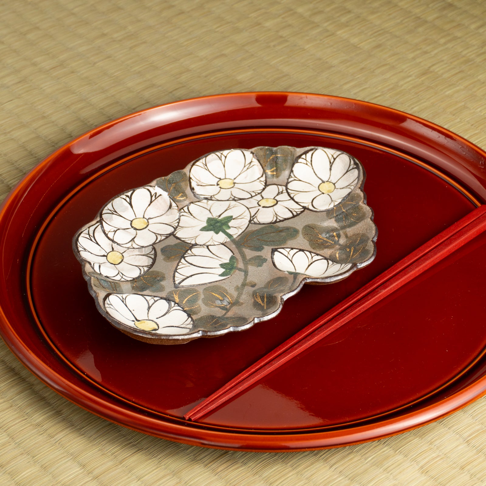 【清水焼】向付　乾山写 菊 B　俊山窯 KOTOPOTTER