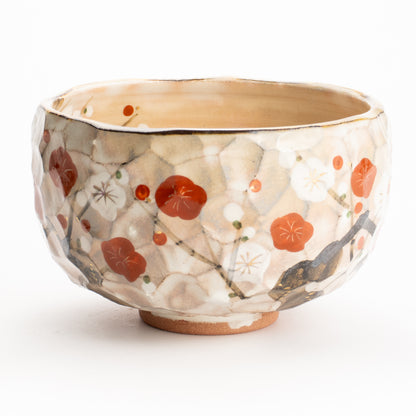 抹茶碗　紅白梅図　俊山窯 KOTOPOTTER
