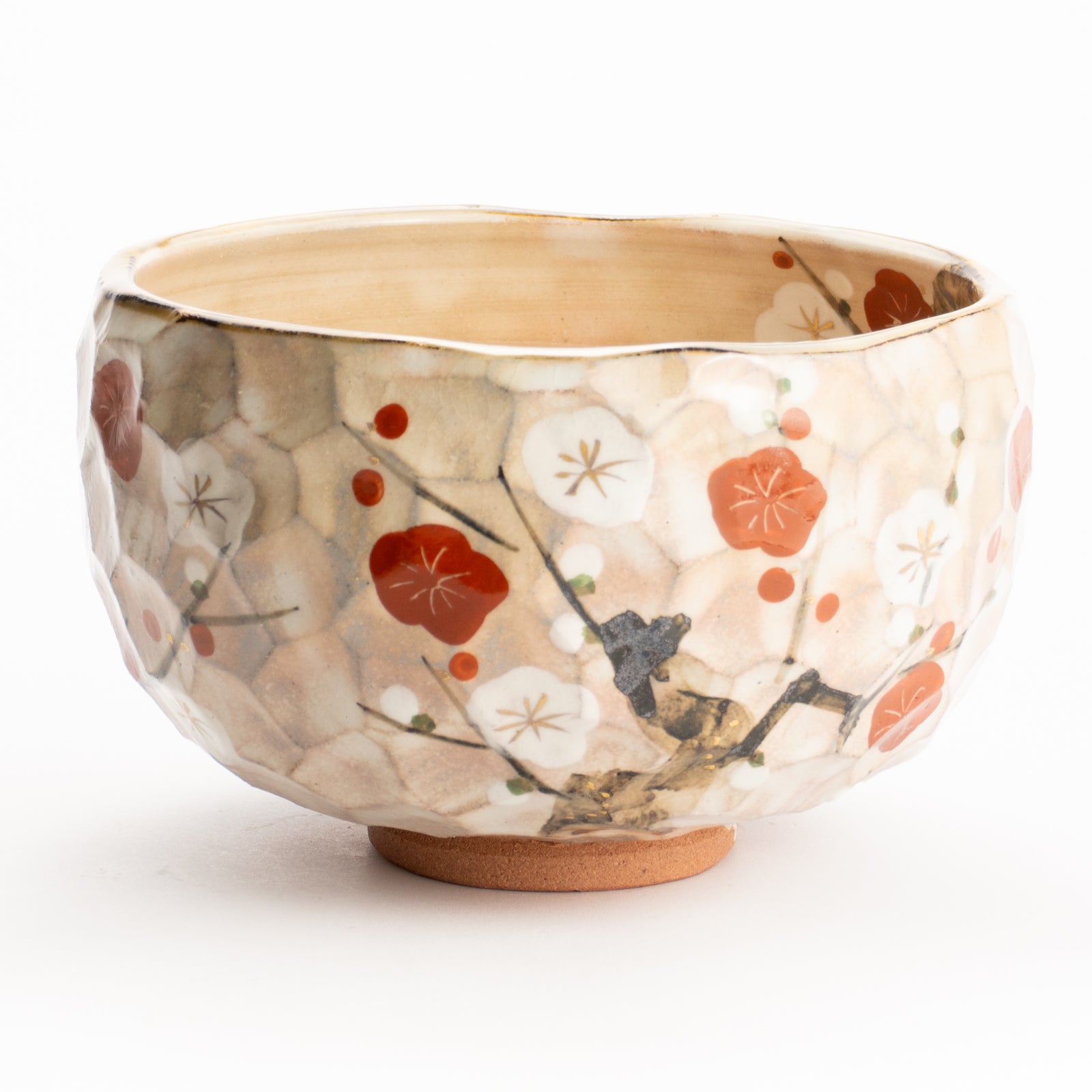 抹茶碗　紅白梅図　俊山窯 KOTOPOTTER