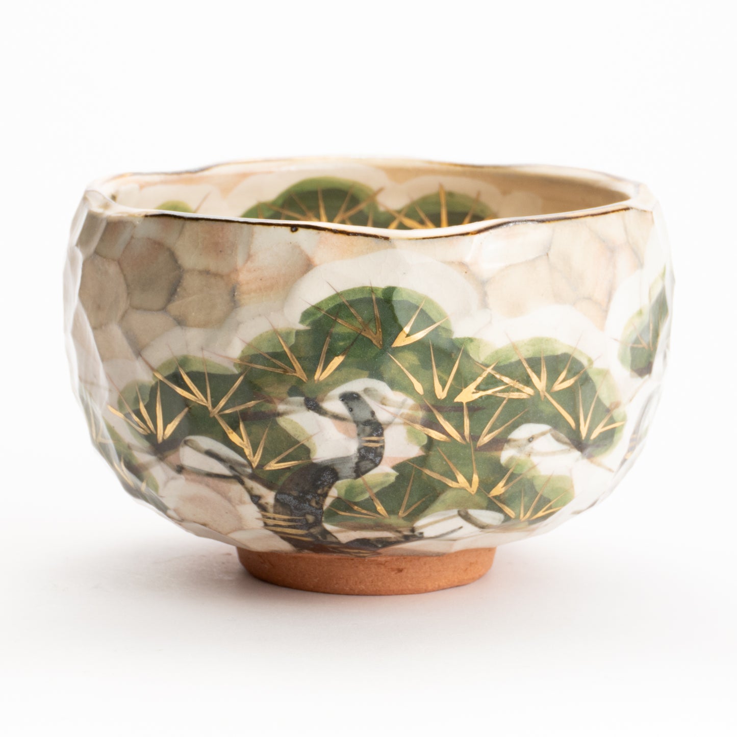 抹茶碗　雪松之図　俊山窯 KOTOPOTTER
