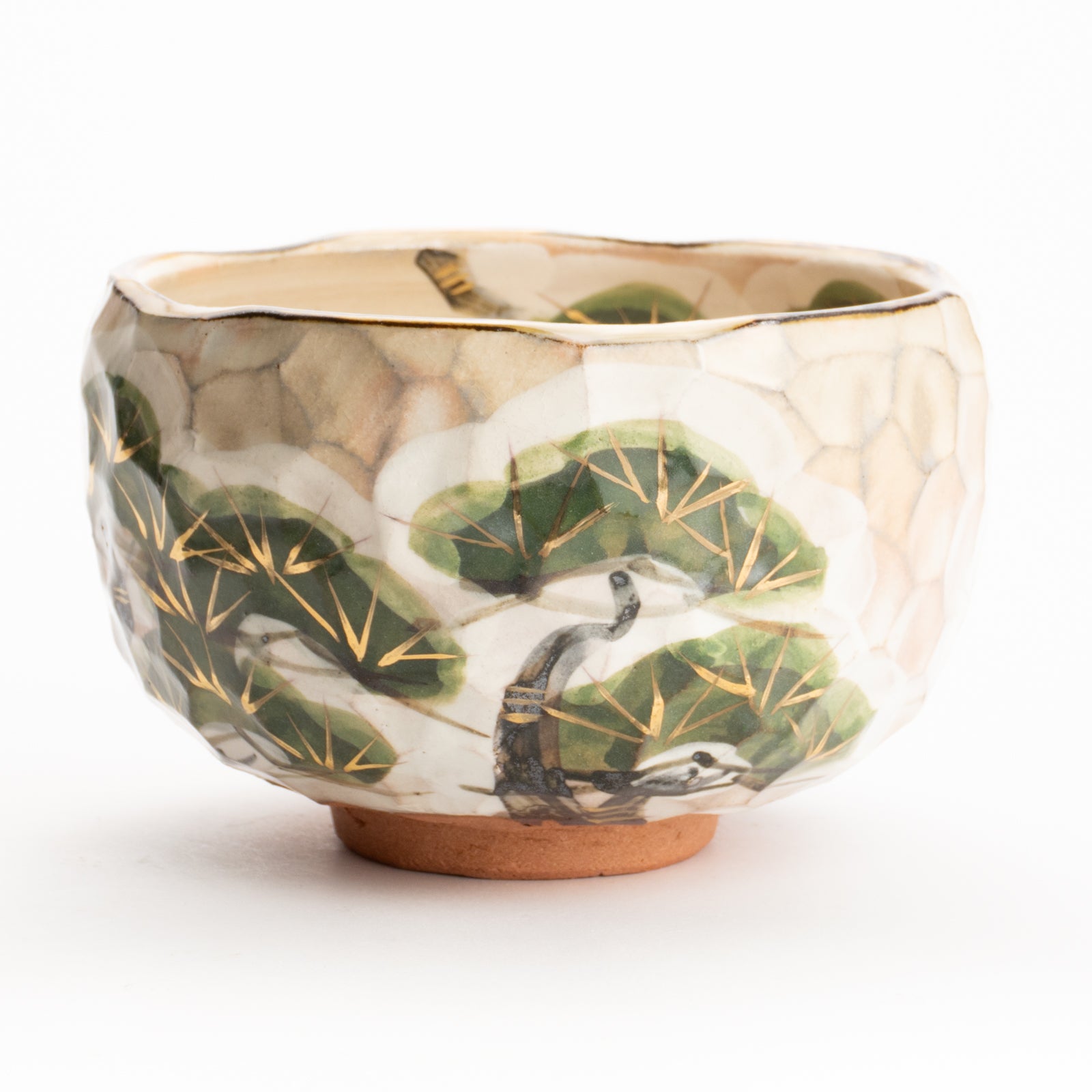 抹茶碗　雪松之図　俊山窯 KOTOPOTTER