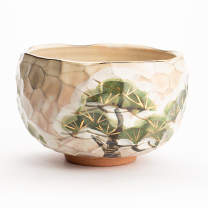 抹茶碗　雪松之図　俊山窯 KOTOPOTTER