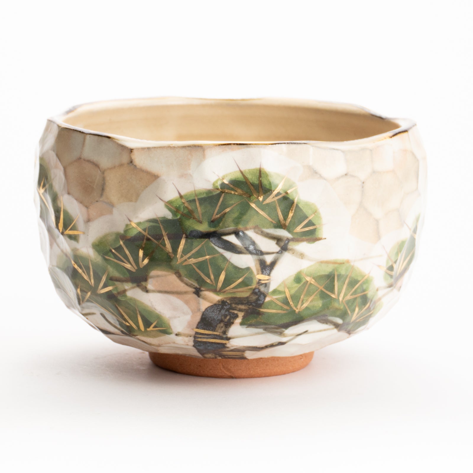 抹茶碗　雪松之図　俊山窯 KOTOPOTTER