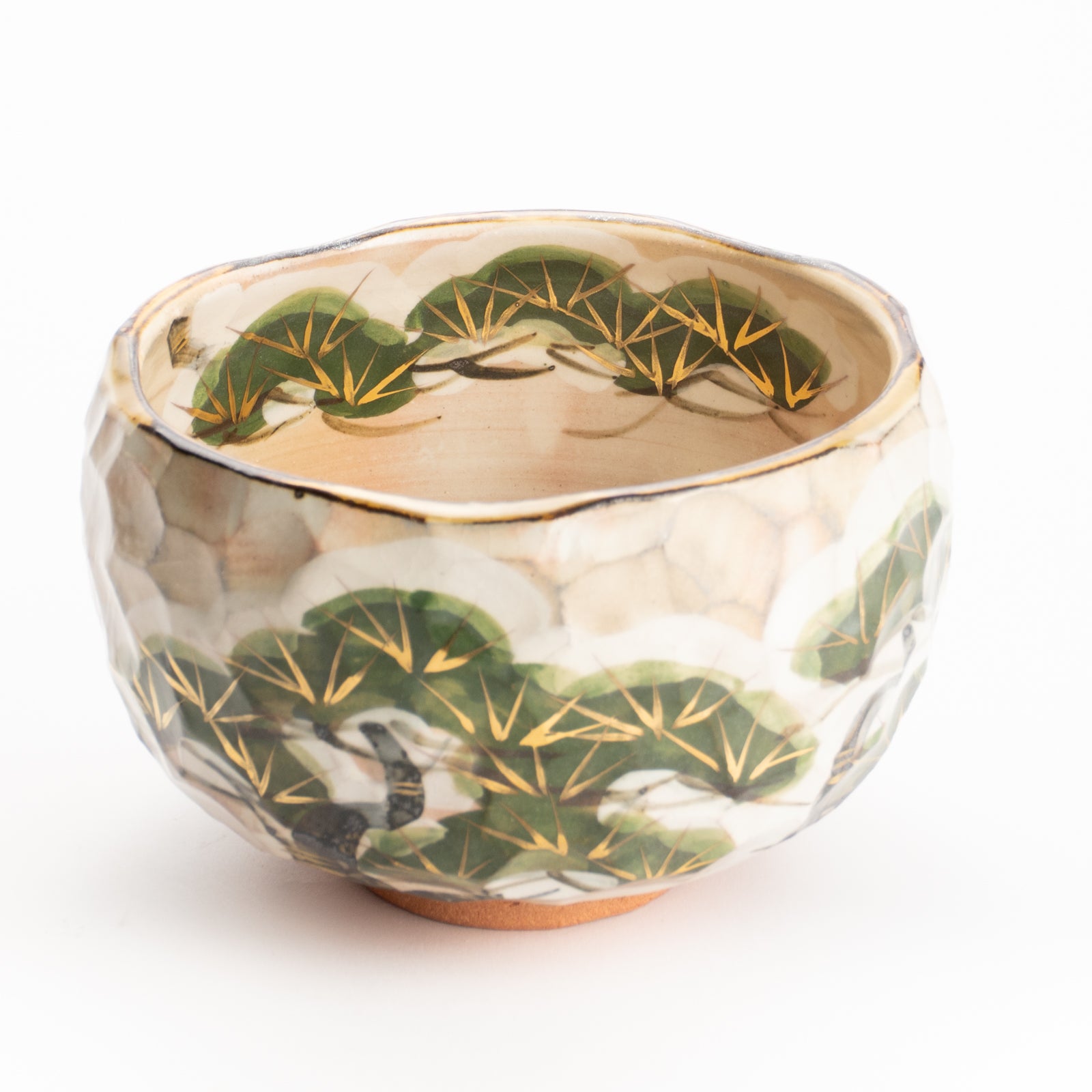 抹茶碗　雪松之図　俊山窯 KOTOPOTTER