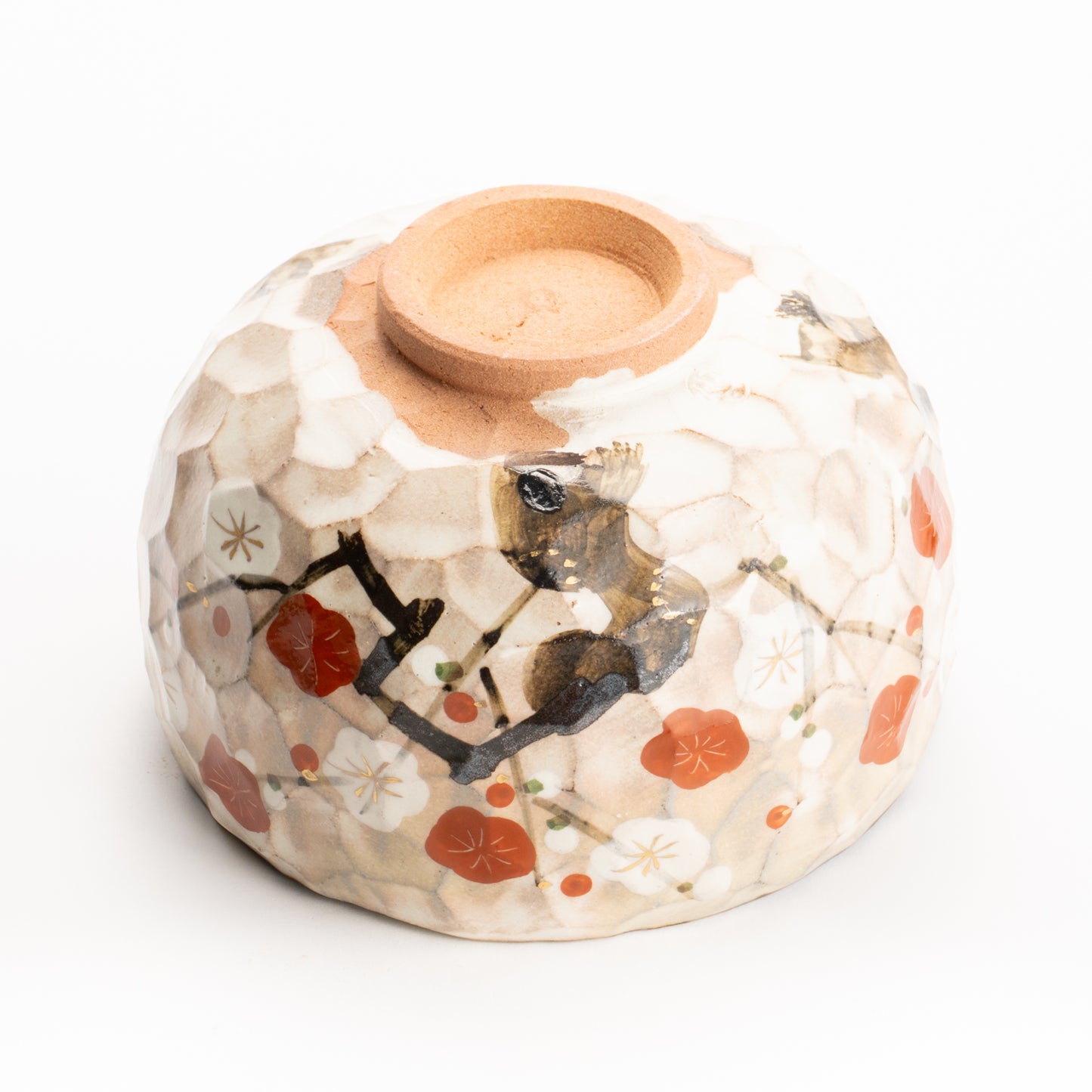 抹茶碗　紅白梅図　俊山窯 KOTOPOTTER
