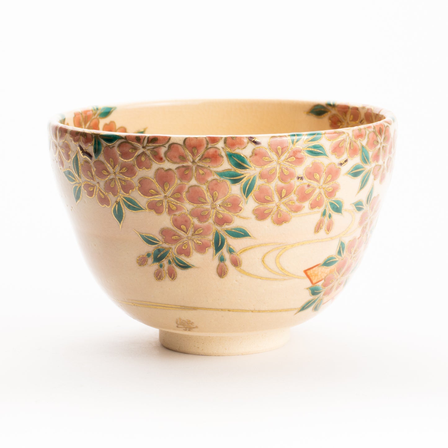 抹茶碗　桜"花筏"　清水幹子 KOTOPOTTER