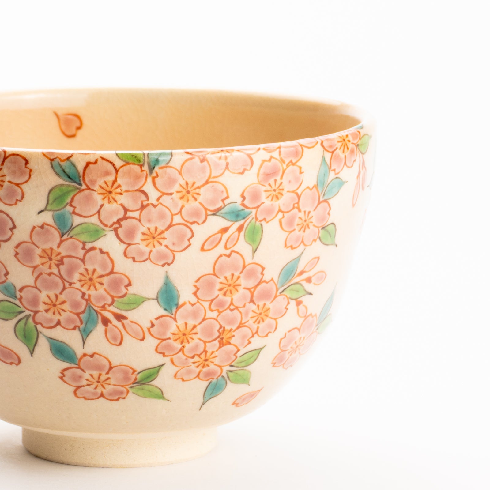 京都清水烧抹茶碗樱吹雪｜清水幹子｜KOTOPOTTER