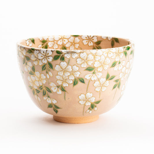 抹茶碗　枝垂れ桜　清水幹子 KOTOPOTTER