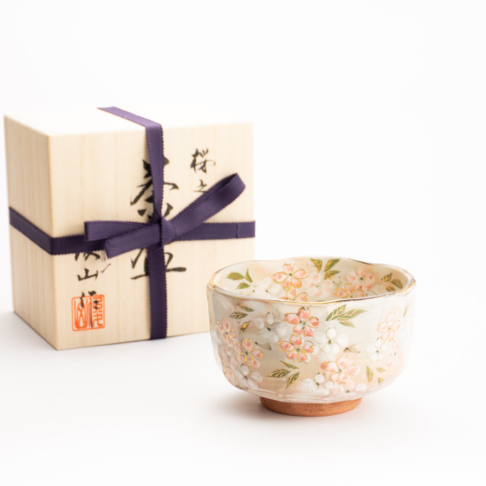 京都清水烧抹茶碗满开樱花｜俊山窑｜KOTOPOTTER
