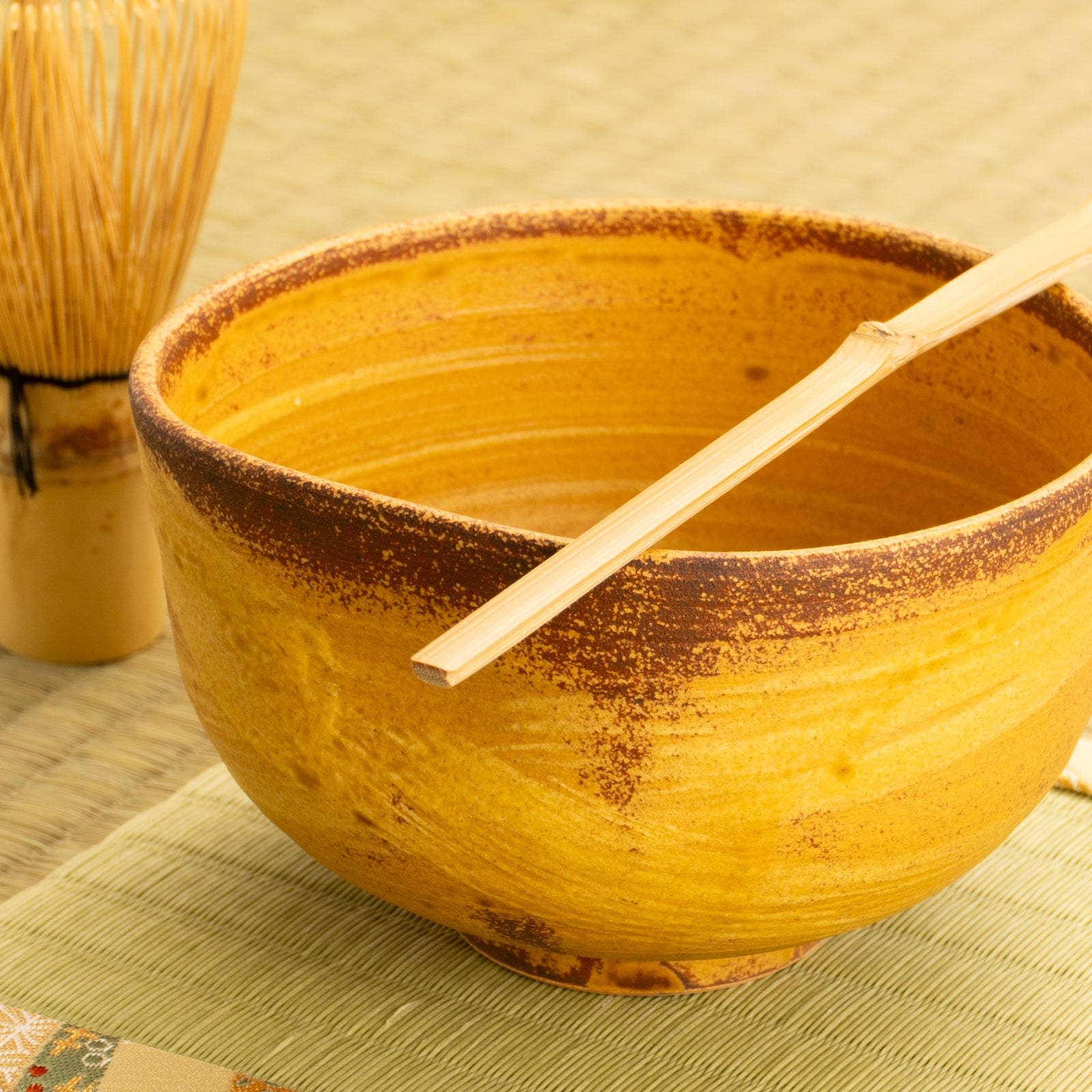 京都清水烧抹茶碗沓形伊罗保｜十全窑｜KOTOPOTTER