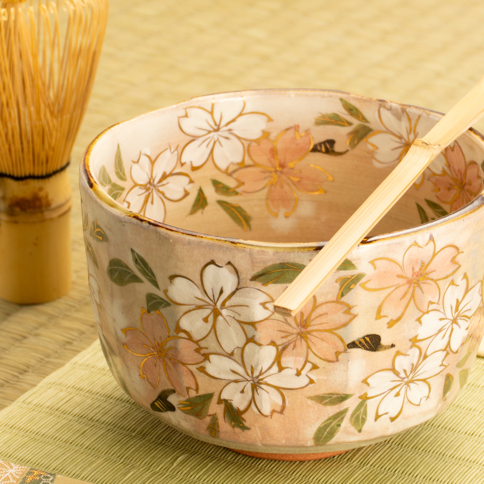 抹茶碗　桜之図　俊山窯 KOTOPOTTER