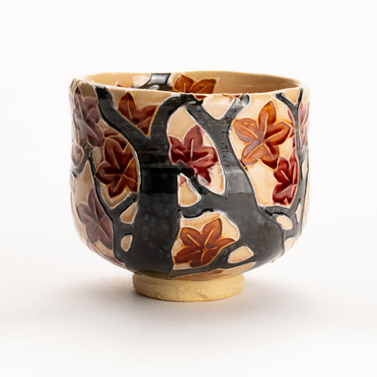 Matcha bowl -Autumn leaves by Ichinyo KOTOPOTTER