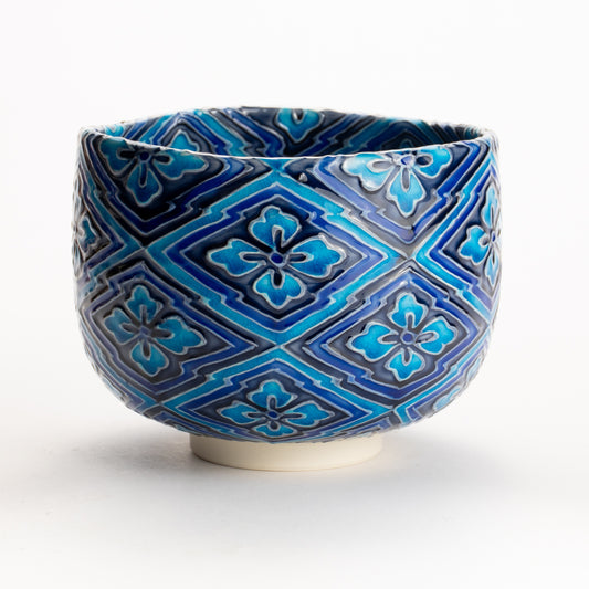 Matcha bowl -Pum blossom & Dianmond by Ichinyo KOTOPOTTER