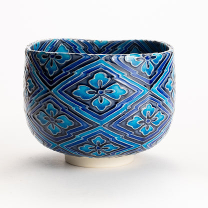 Matcha bowl -Pum blossom & Dianmond by Ichinyo KOTOPOTTER