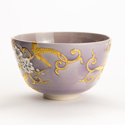 Matcha bowl -Arabesque gold&platinum by Ichinyo KOTOPOTTER